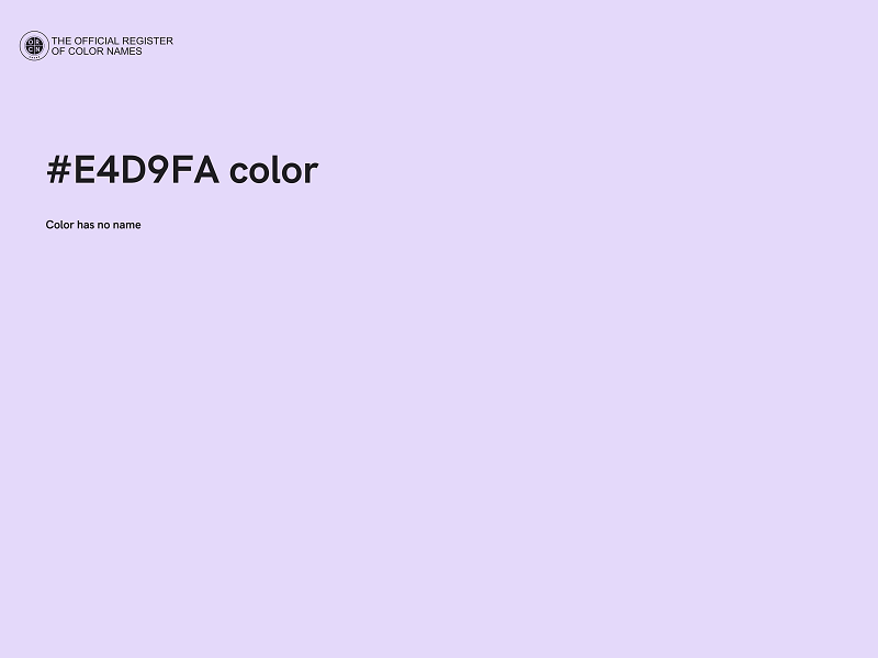 #E4D9FA color image