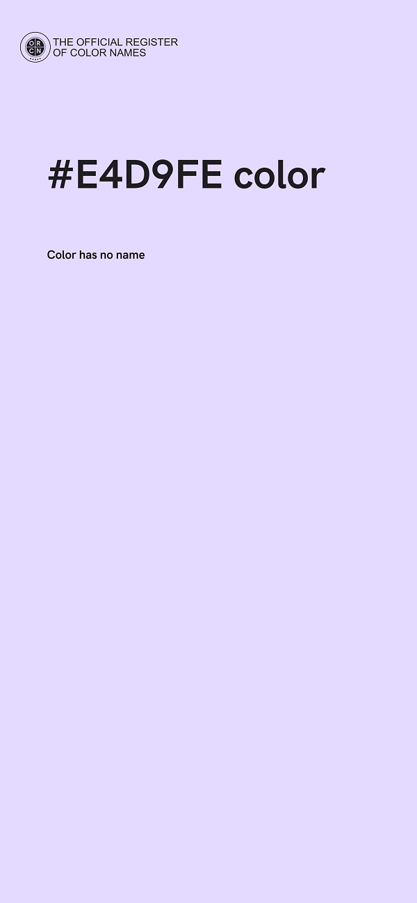 #E4D9FE color image