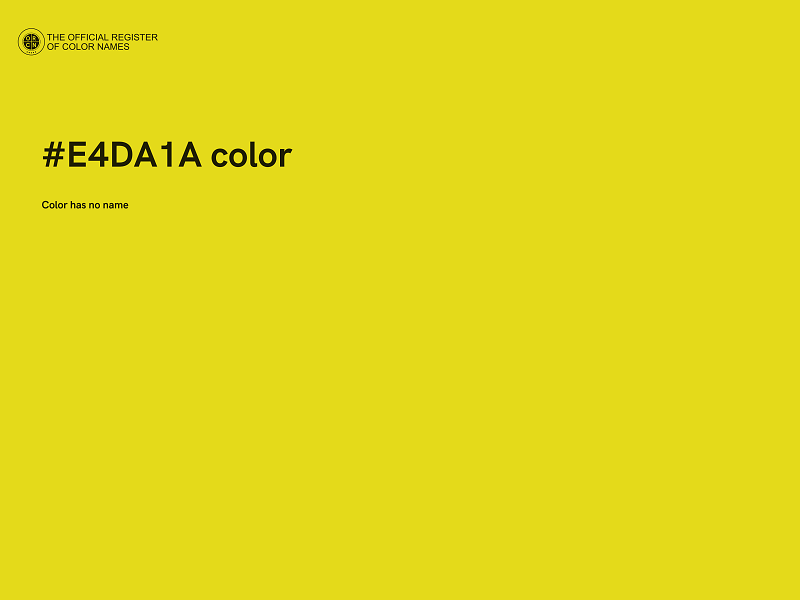#E4DA1A color image