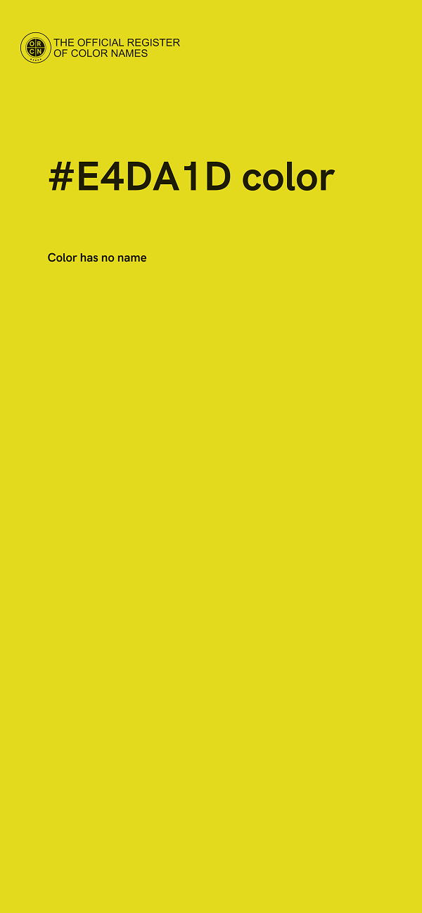 #E4DA1D color image