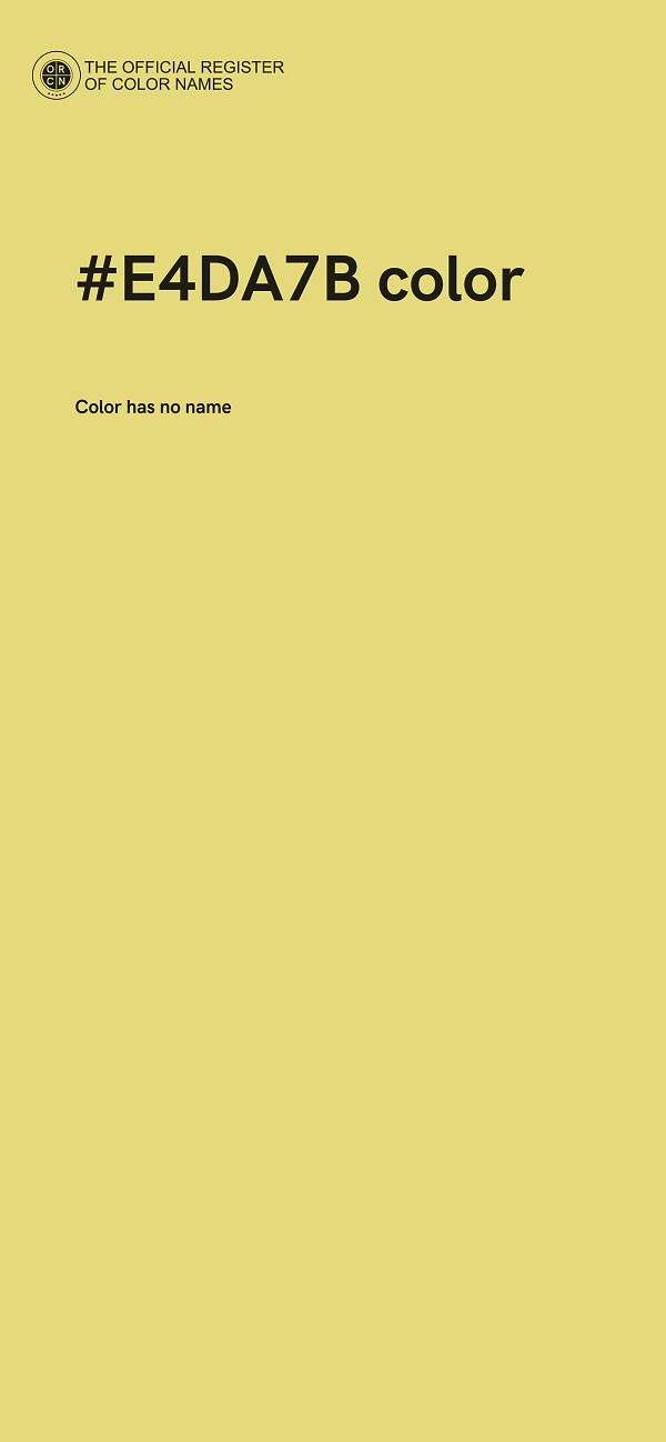 #E4DA7B color image