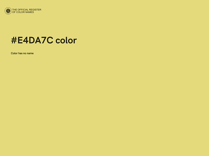 #E4DA7C color image
