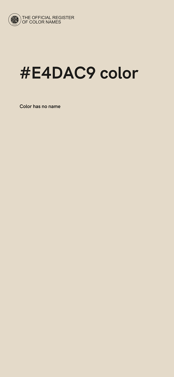 #E4DAC9 color image