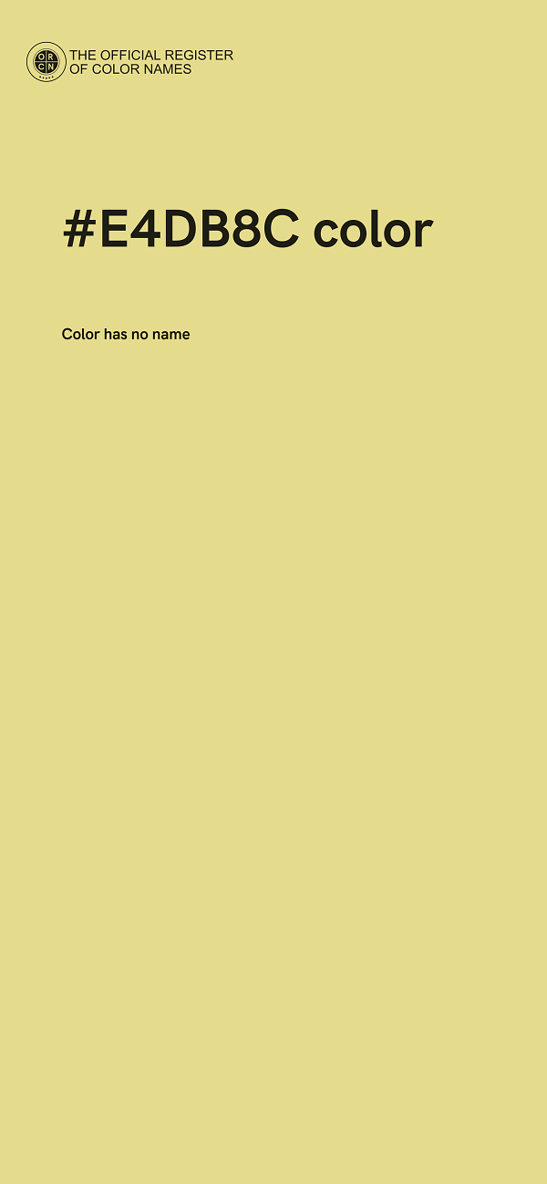 #E4DB8C color image