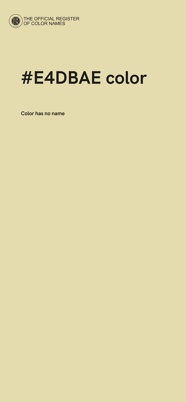#E4DBAE color image
