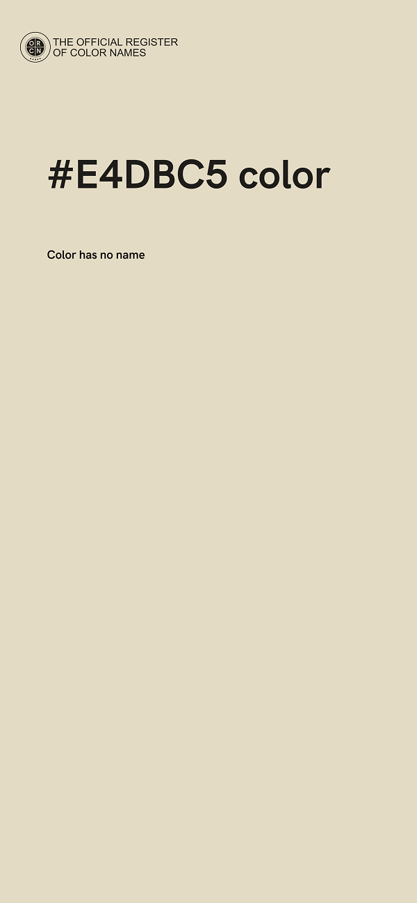 #E4DBC5 color image