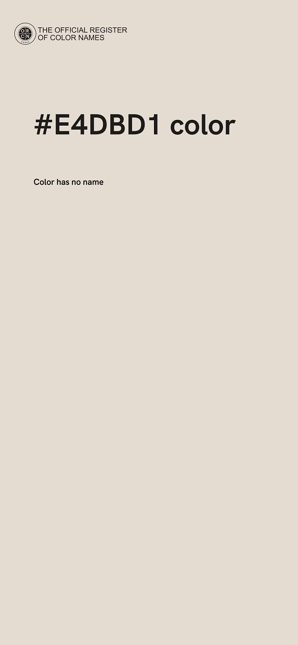 #E4DBD1 color image