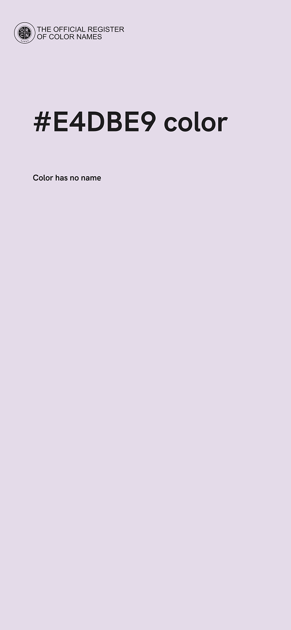 #E4DBE9 color image