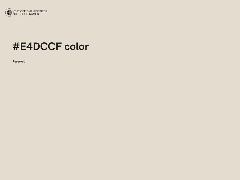 #E4DCCF color image