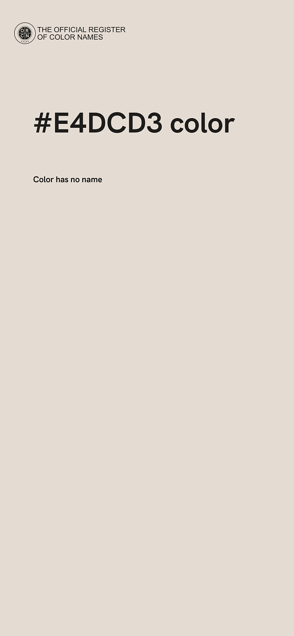 #E4DCD3 color image