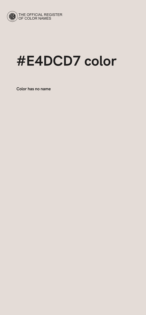 #E4DCD7 color image