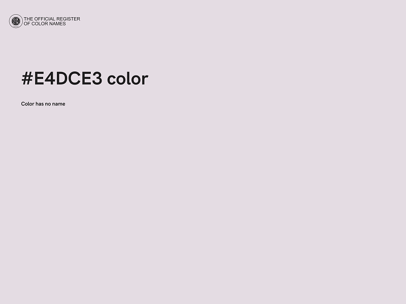 #E4DCE3 color image