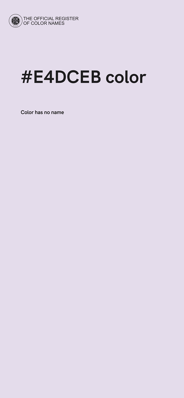 #E4DCEB color image