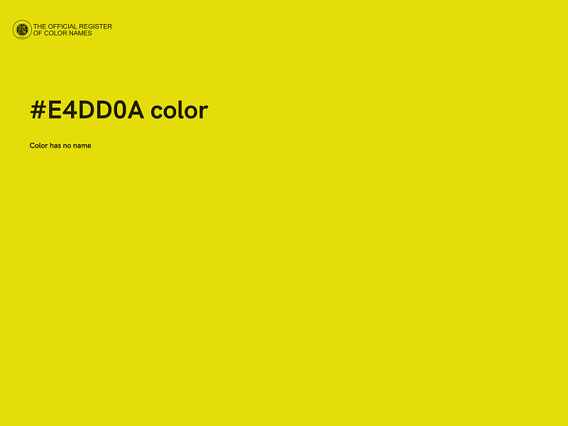 #E4DD0A color image