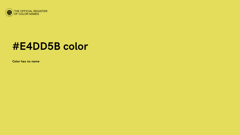 #E4DD5B color image