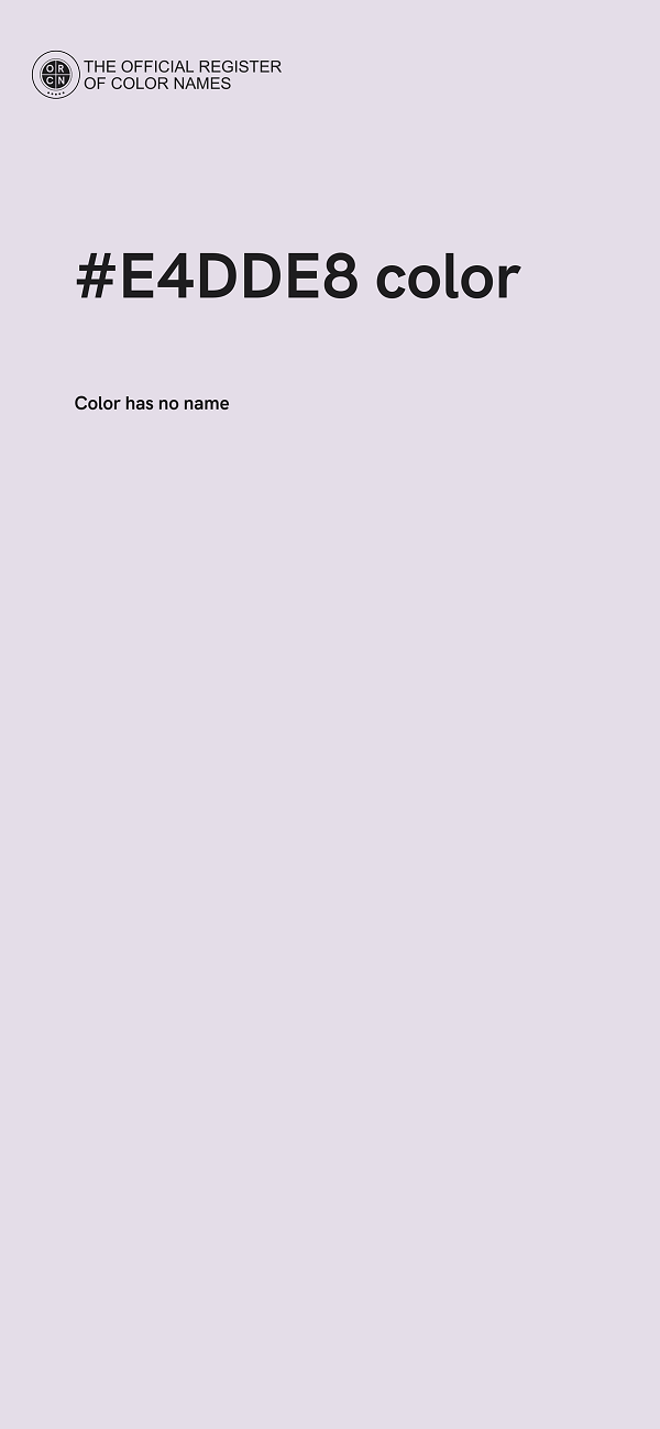 #E4DDE8 color image