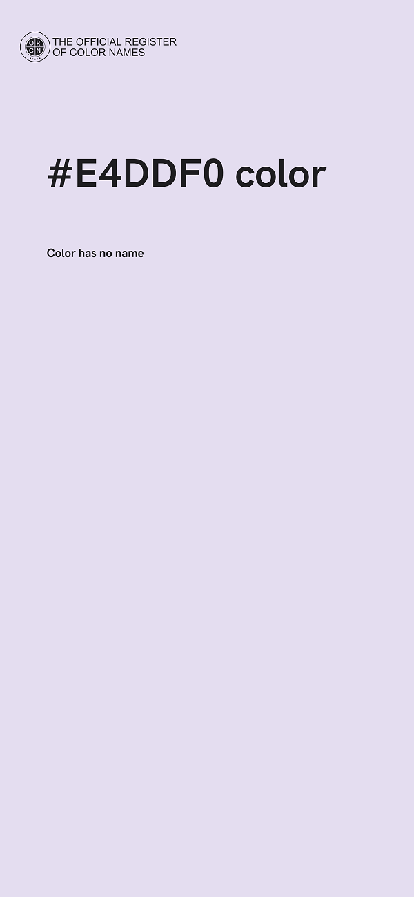 #E4DDF0 color image