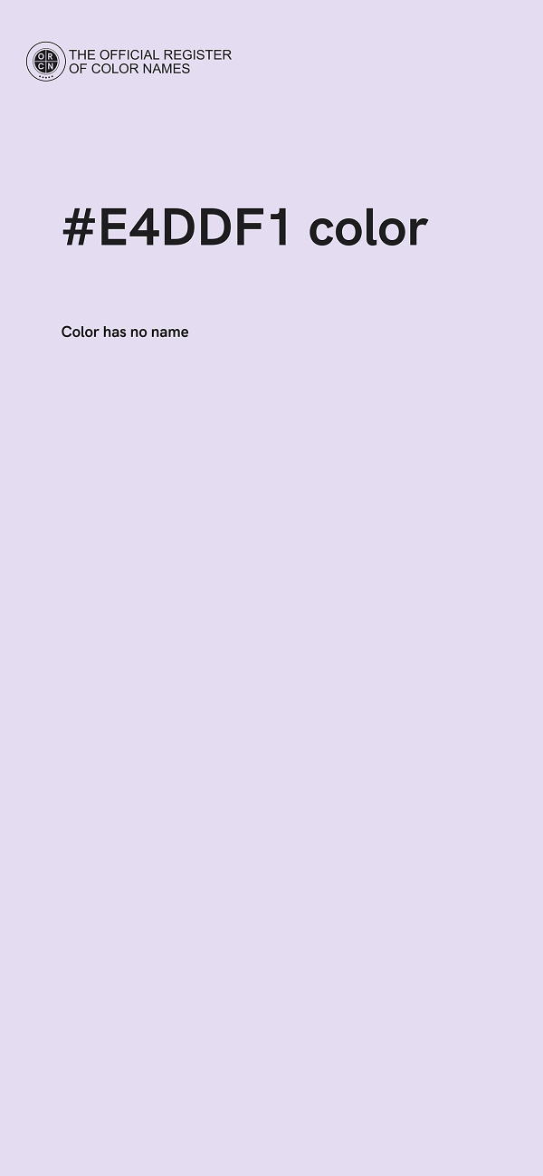 #E4DDF1 color image