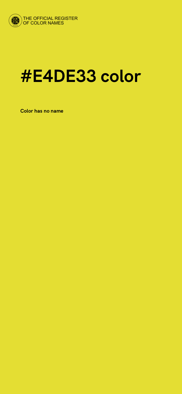#E4DE33 color image