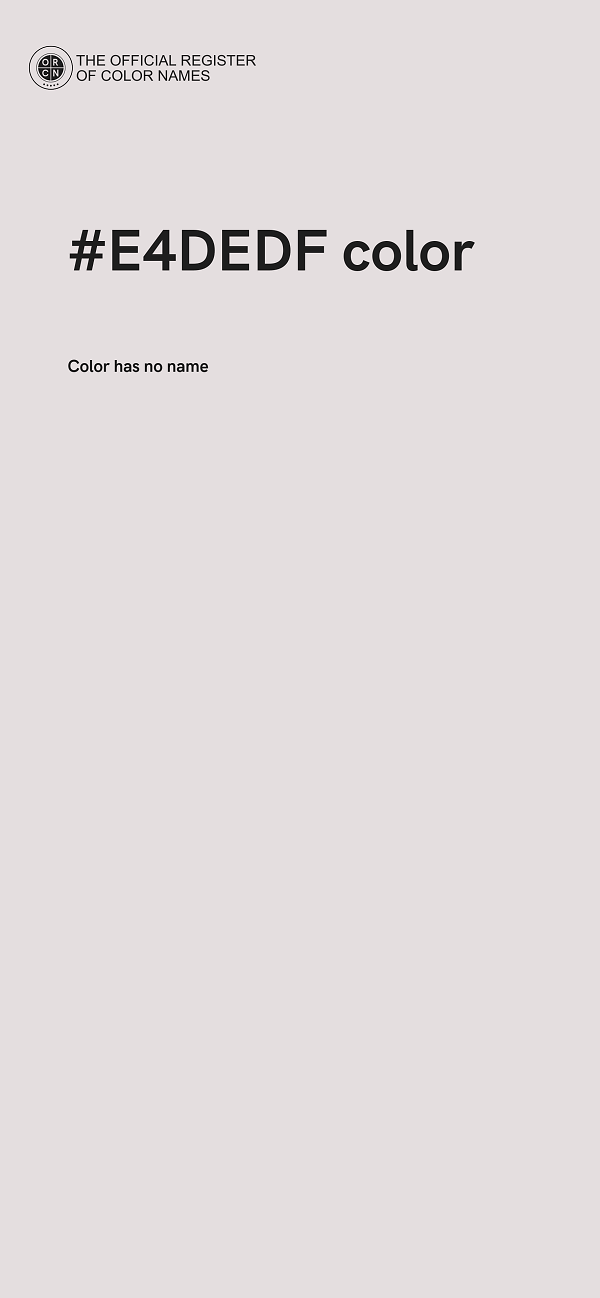 #E4DEDF color image
