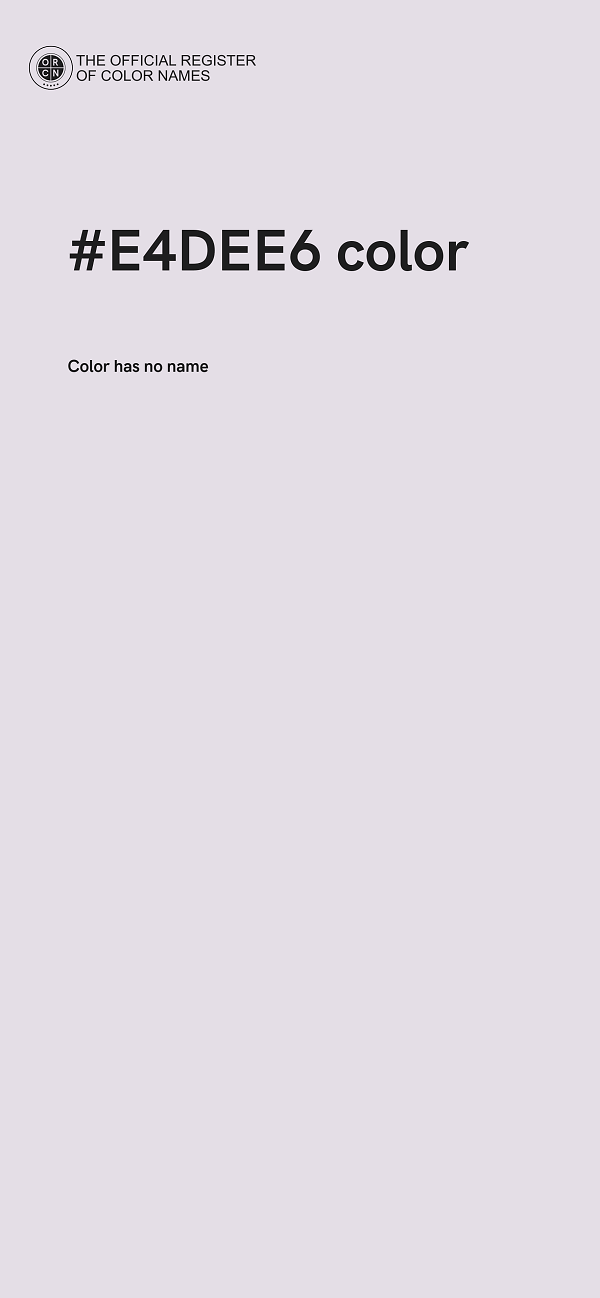 #E4DEE6 color image