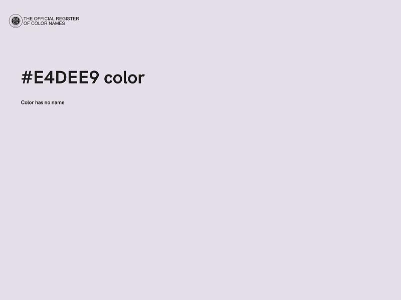 #E4DEE9 color image