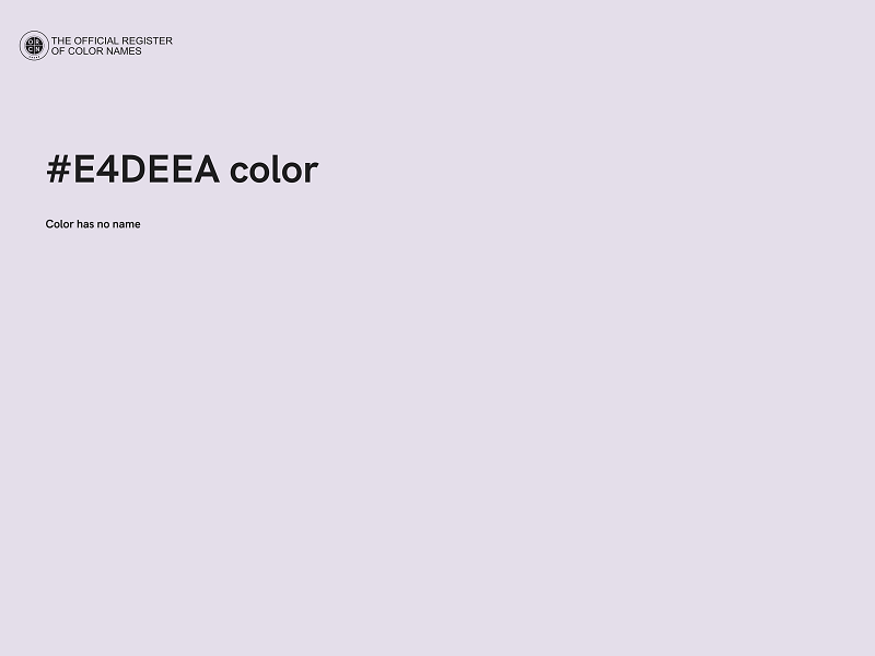 #E4DEEA color image