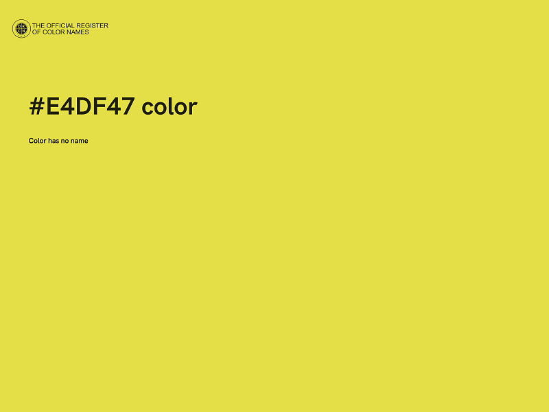 #E4DF47 color image