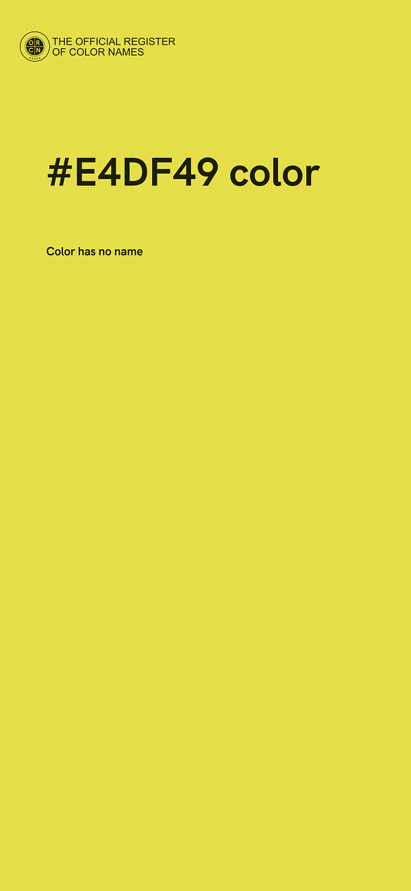 #E4DF49 color image