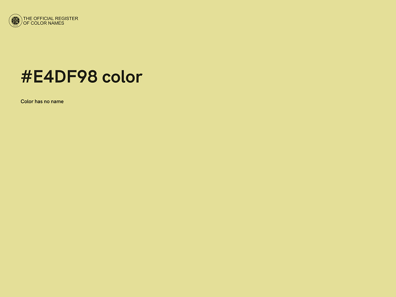 #E4DF98 color image