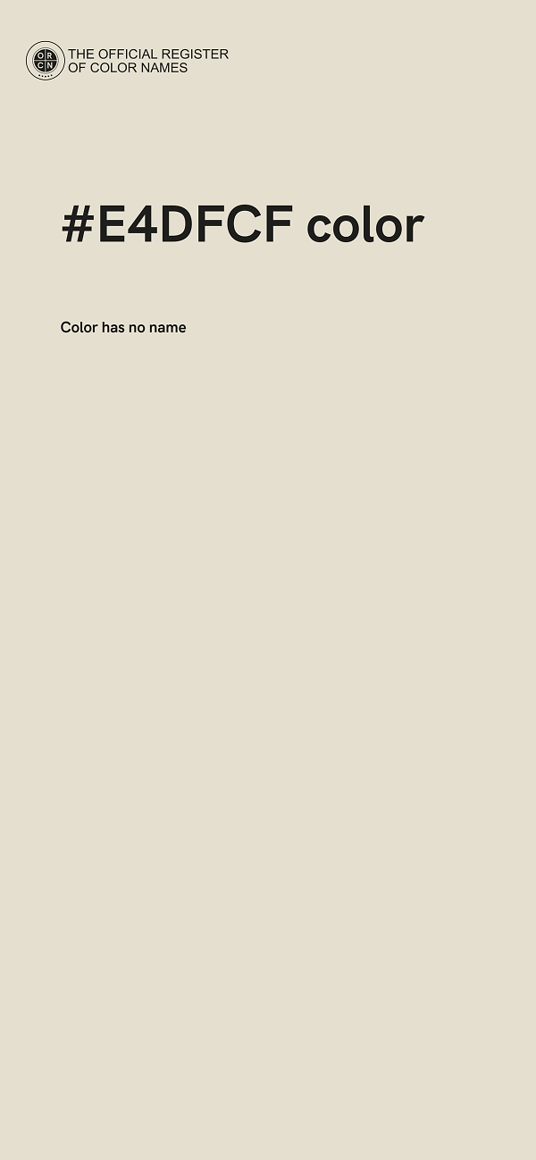 #E4DFCF color image