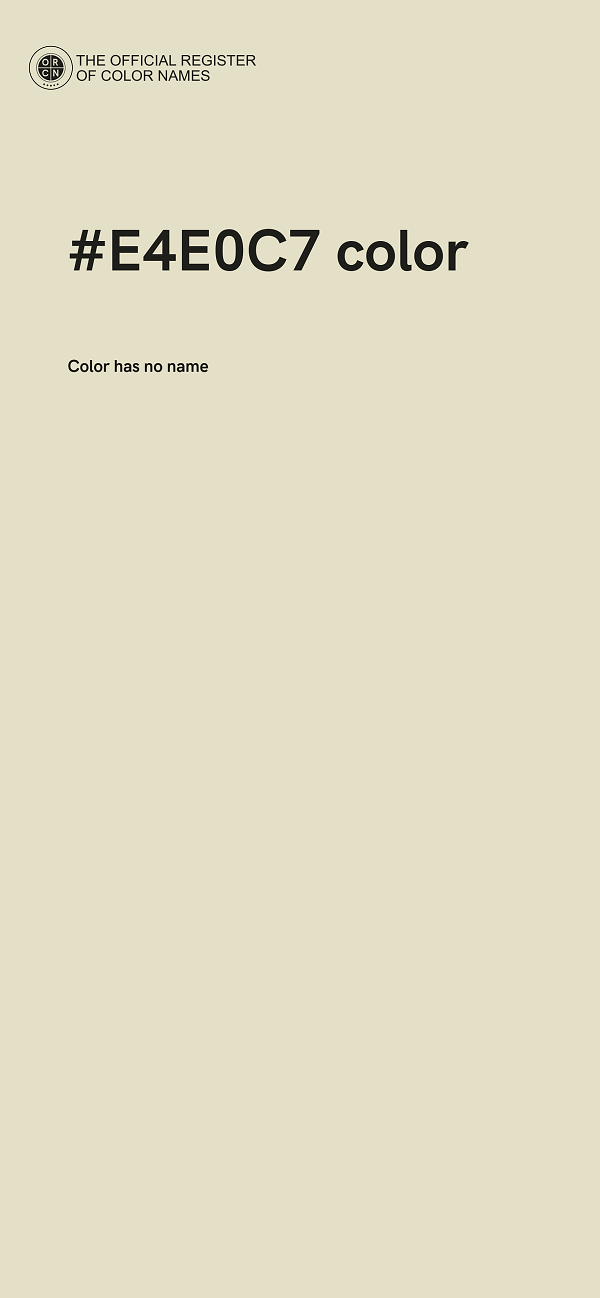 #E4E0C7 color image