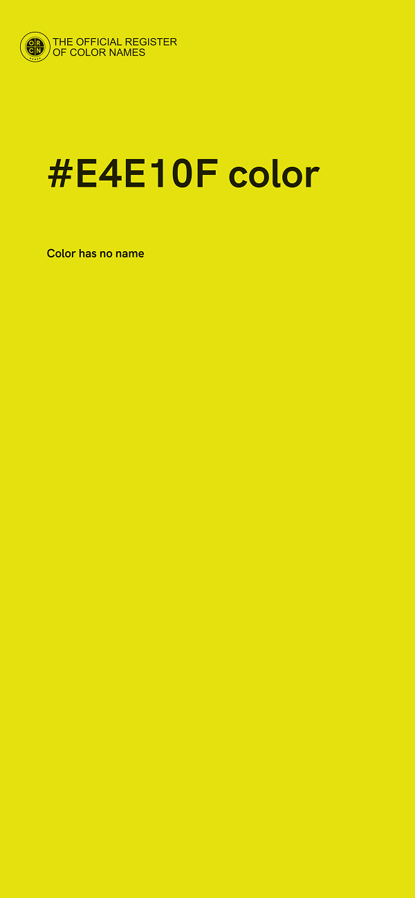 #E4E10F color image