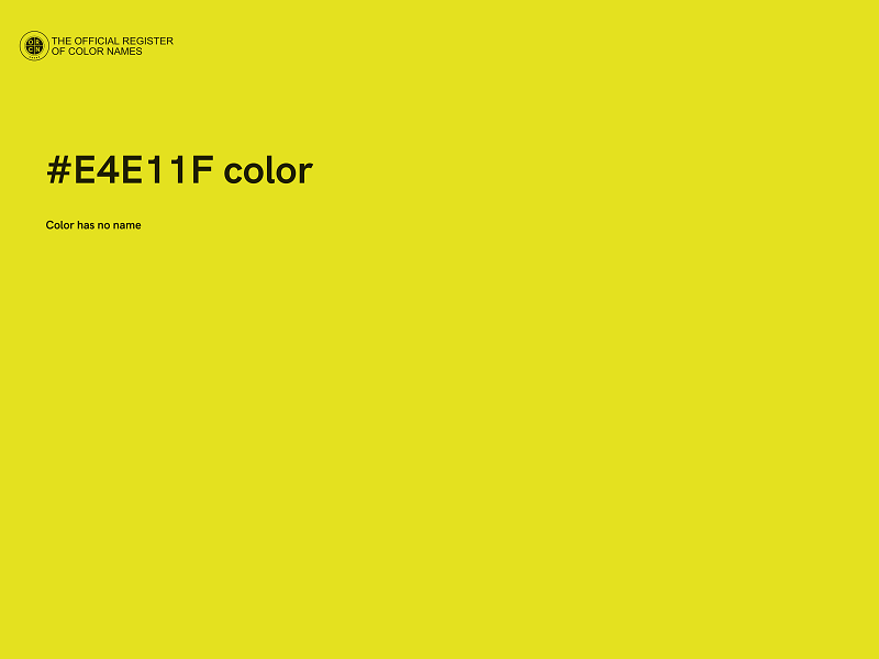 #E4E11F color image