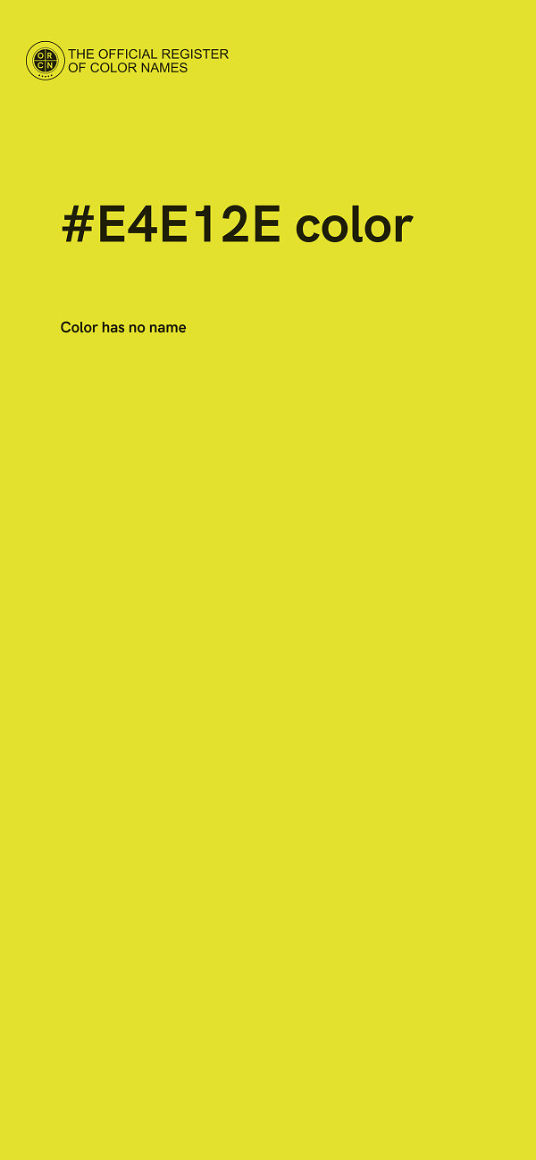 #E4E12E color image