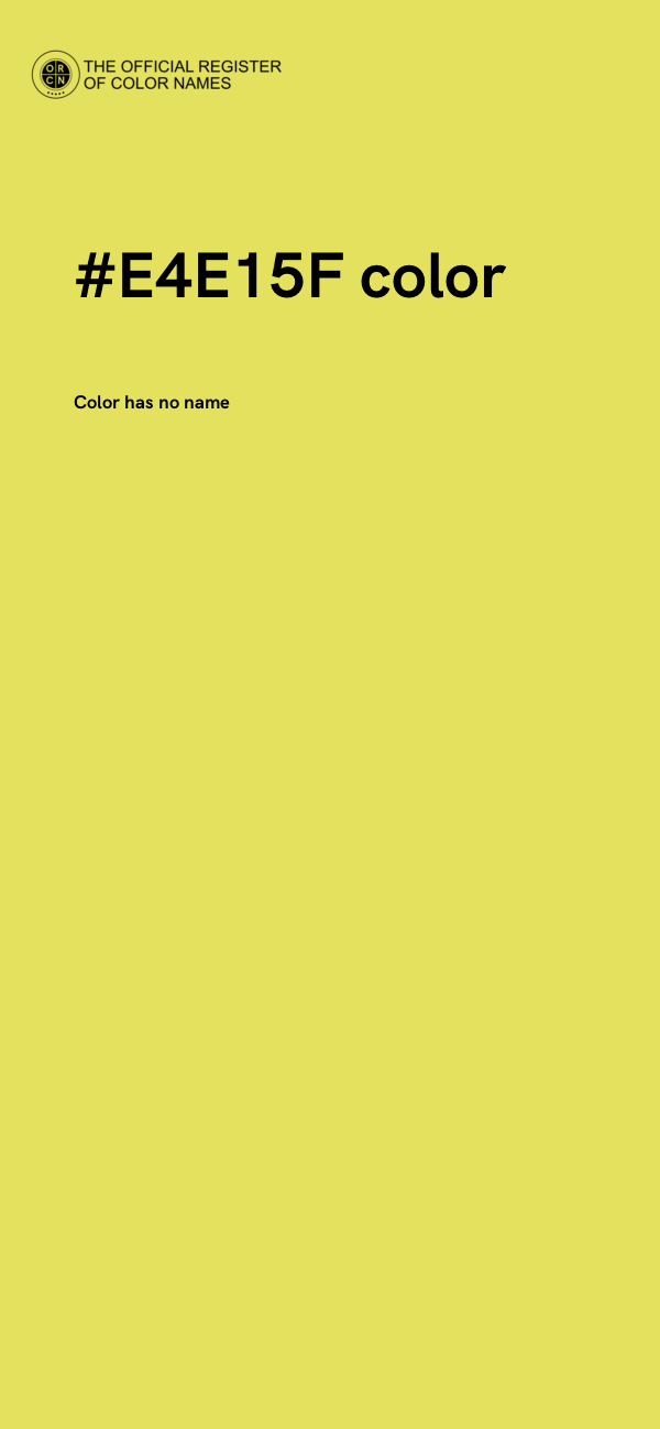#E4E15F color image