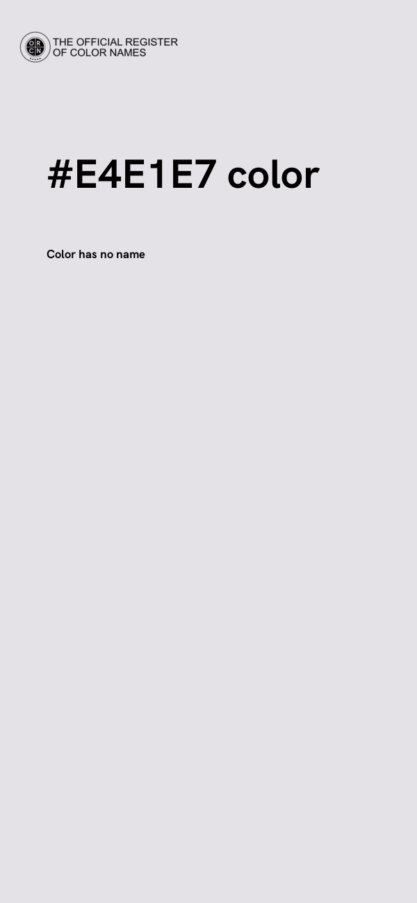 #E4E1E7 color image