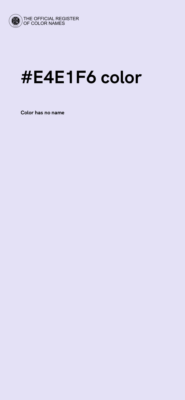 #E4E1F6 color image