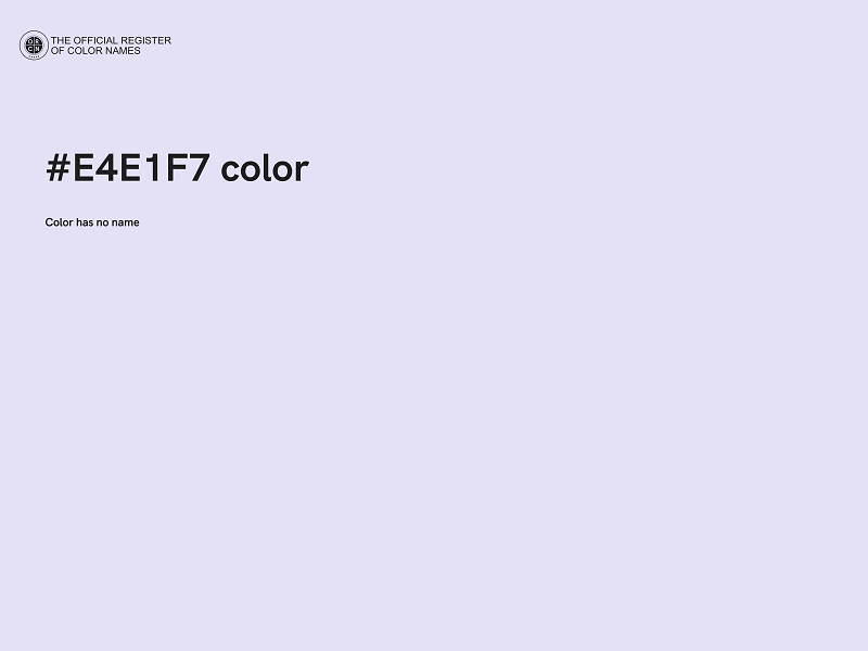 #E4E1F7 color image