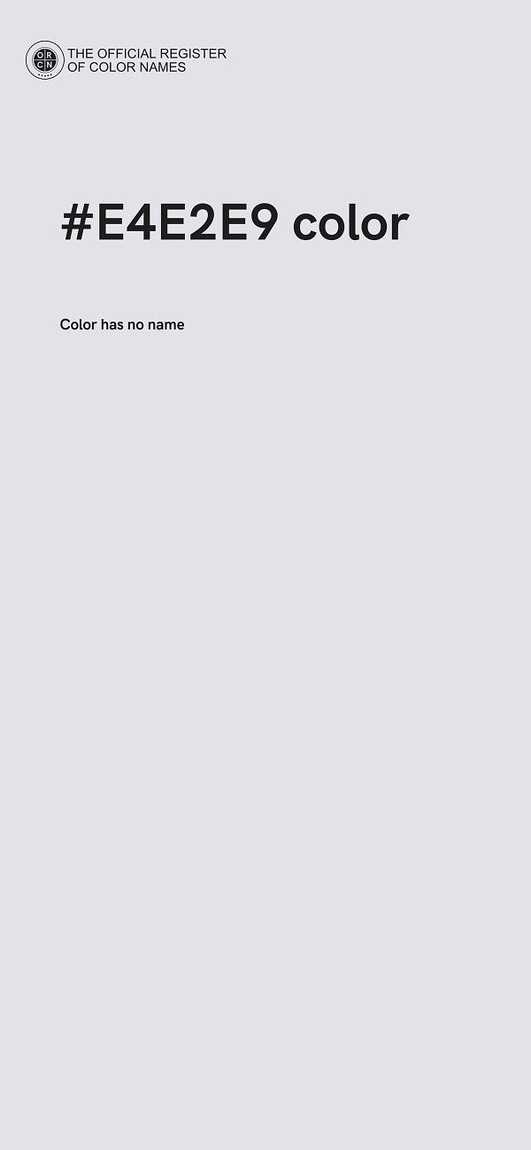 #E4E2E9 color image