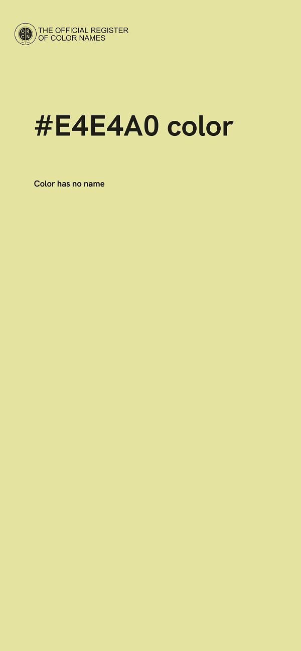 #E4E4A0 color image
