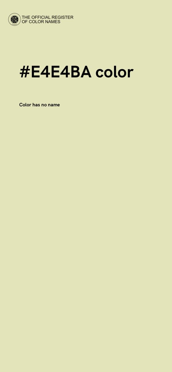 #E4E4BA color image
