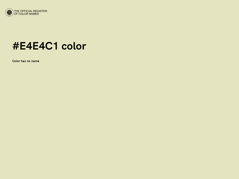 #E4E4C1 color image