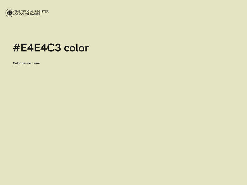 #E4E4C3 color image