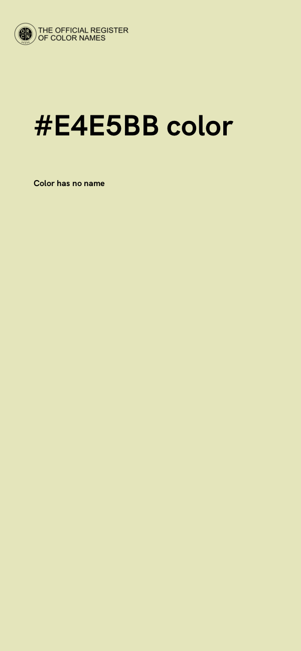 #E4E5BB color image