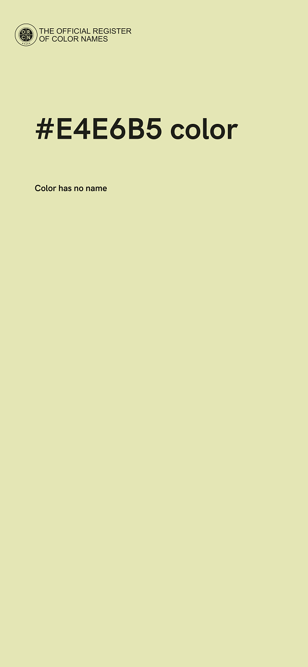 #E4E6B5 color image