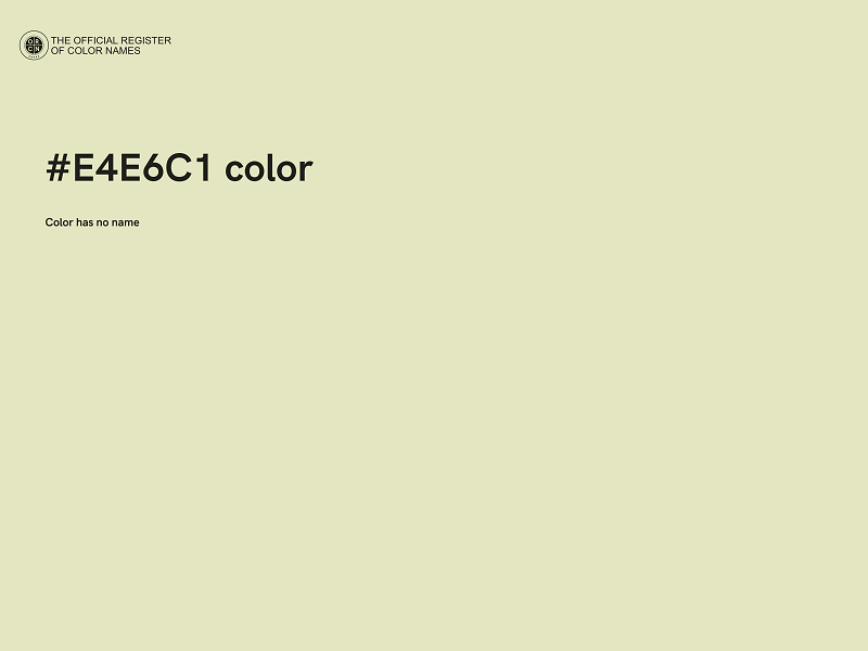 #E4E6C1 color image