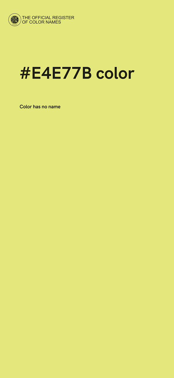 #E4E77B color image