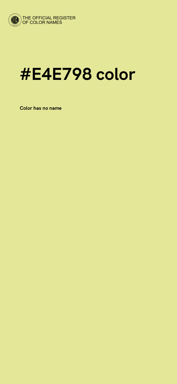#E4E798 color image
