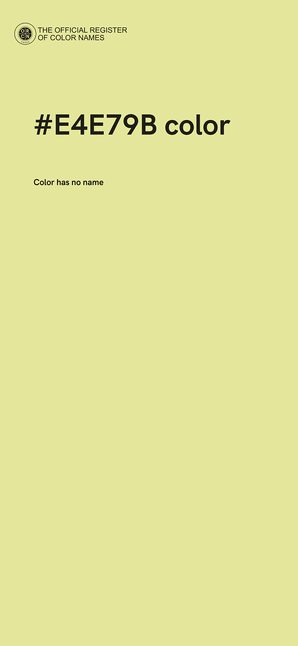#E4E79B color image